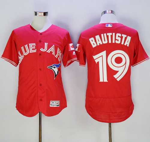 Toronto Blue Jays #19 Jose Bautista Red 2016 Flexbase Collection Canada Day Stitched Jersey,We sell and wholesale Toronto Blue Jays #19 Jose Bautista Red 2016 Flexbase Collection Canada Day Stitched Jersey on line form chian!